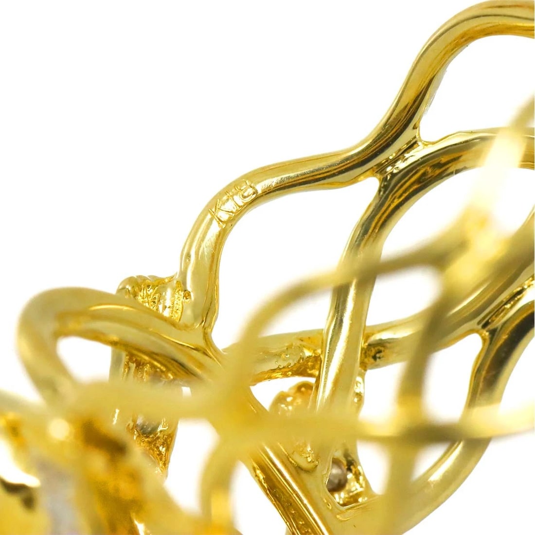 DIAMOND EMERALD RING 18K YG - 4