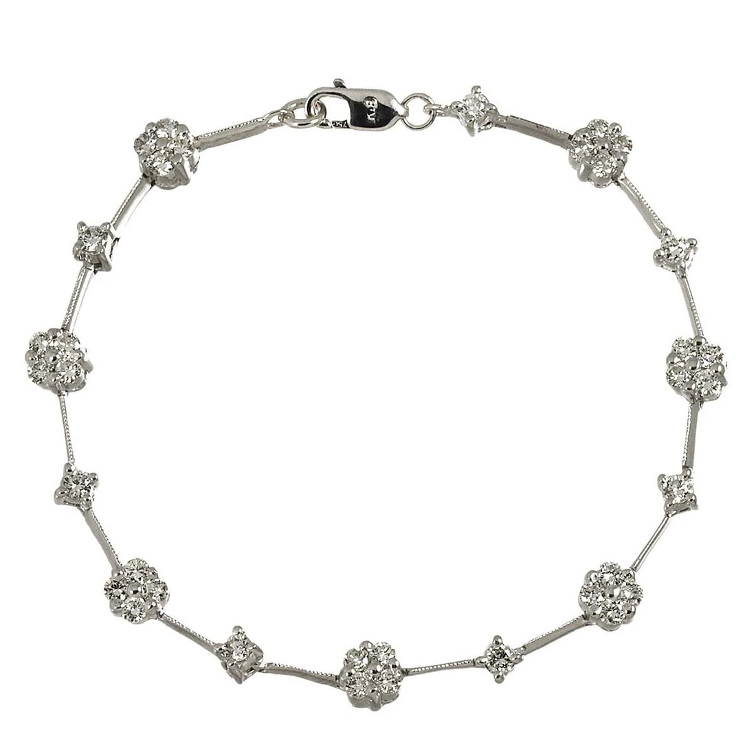PONTE VECCHIO DIAMOND BRACELET 18K WHITE GOLD (1 of 4)