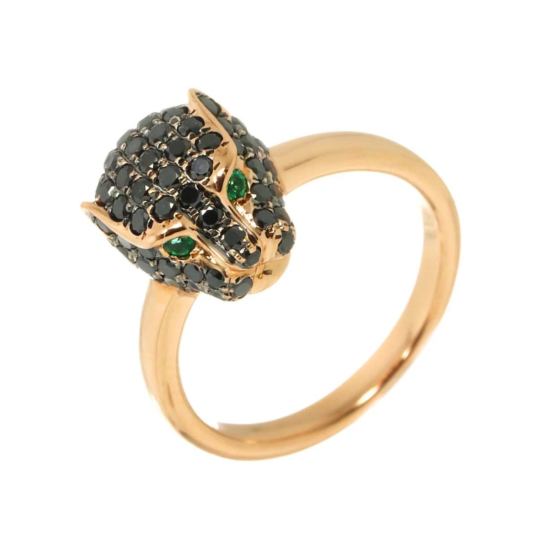 BLACKDIAMOND EMERALD RING 14K PG: BlackDiamond Emerald Ring 14K PG Brand: Unbranded Type: Ring Material: 750 Pink Gold, Main Stone/Creation Natural Color: Pink Gold Size: 6-6.25 (US) Accessories: None Accessories Notice: When