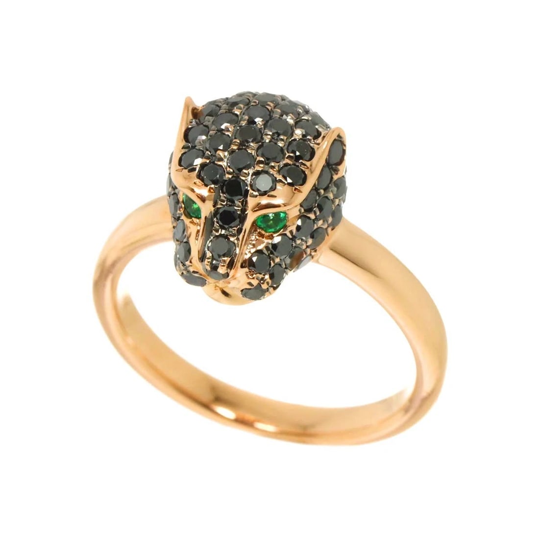 BLACKDIAMOND EMERALD RING 14K PG - 3