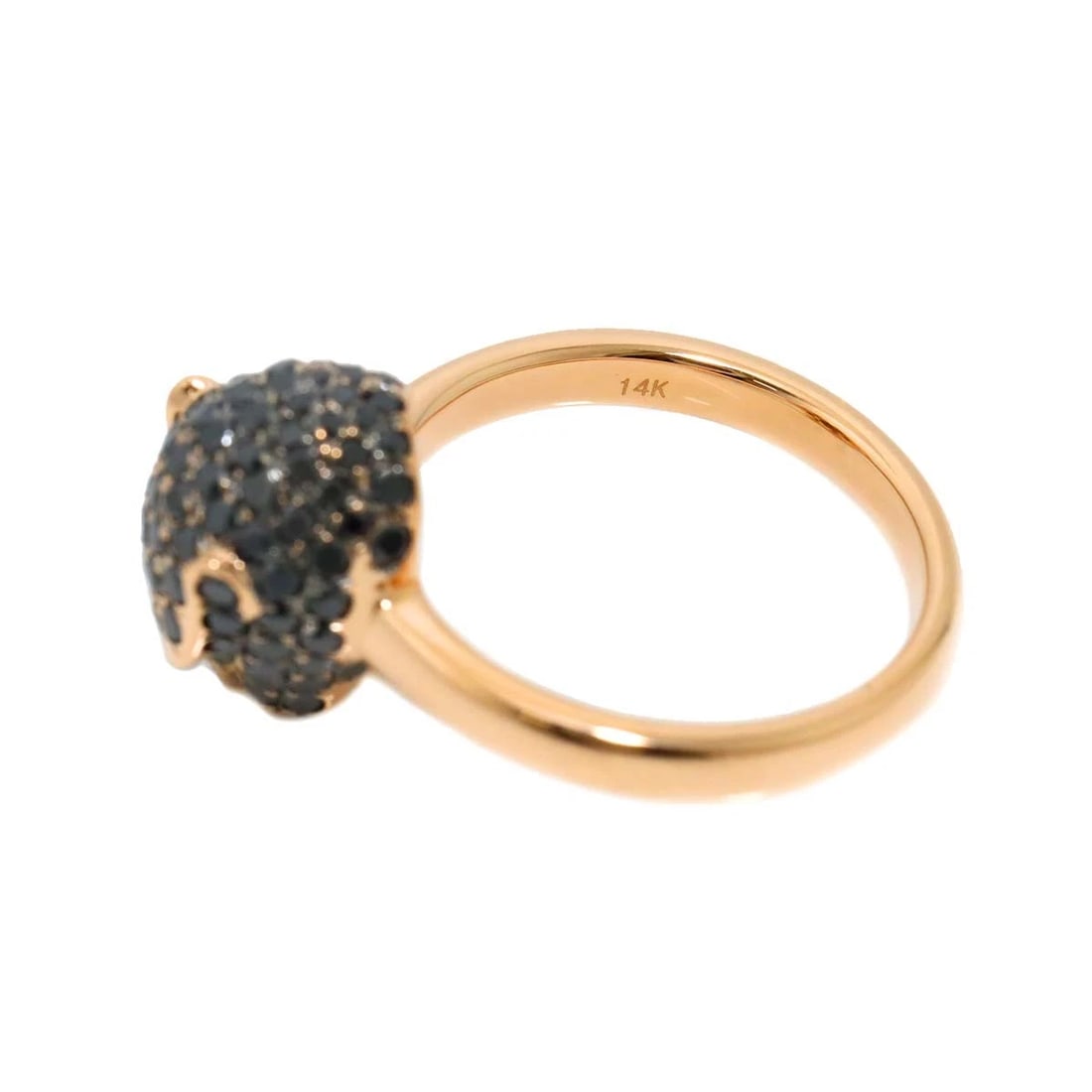 BLACKDIAMOND EMERALD RING 14K PG - 4