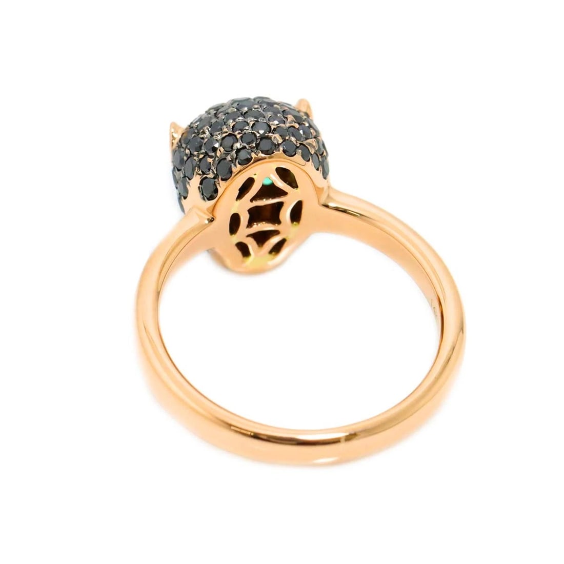 BLACKDIAMOND EMERALD RING 14K PG - 5