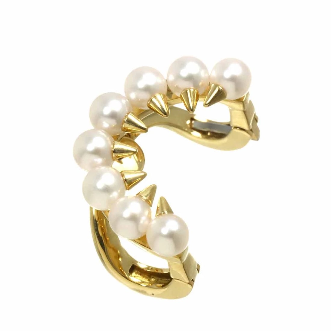 TASAKI DANGER PLUS AKOYA PEARL EARRING: TASAKI Danger Plus Akoya Pearl Earring Brand: TASAKI Type: Earrings Material: 750 Yellow gold, Main Stone/Creation Pearl Color: Yellow Gold Size: W 13 x H20.3mm Accessories: None Accessories