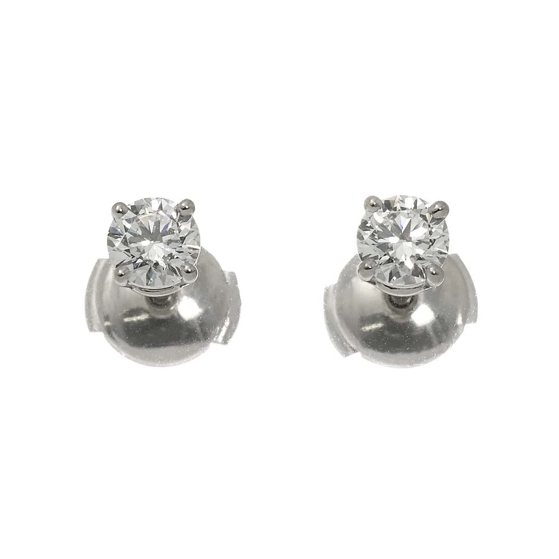 TIFFANY CO. DIAMOND EARRINGS PIERCED: TIFFANY Co. Diamond Earrings Pierced Brand: TIFFANY Co. Type: Earrings Material: Platinum, Main Stone/Creation Natural Color: Platinum Size: W4.6x H4.6mm Earrings Pierced Post Width:1mm 