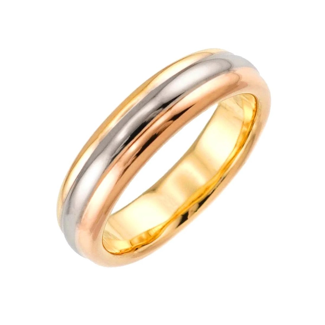 CARTIER VENDOME RING 18K YG WG PG: Cartier Vendome Ring 18K YG WG PG Brand: Cartier Type: Ring Material: 750 Yellow,White,Pink Gold, Color: Yellow,White,Pink Gold Size: 5.75-6 (US) Accessories: None Accessories Notice: When