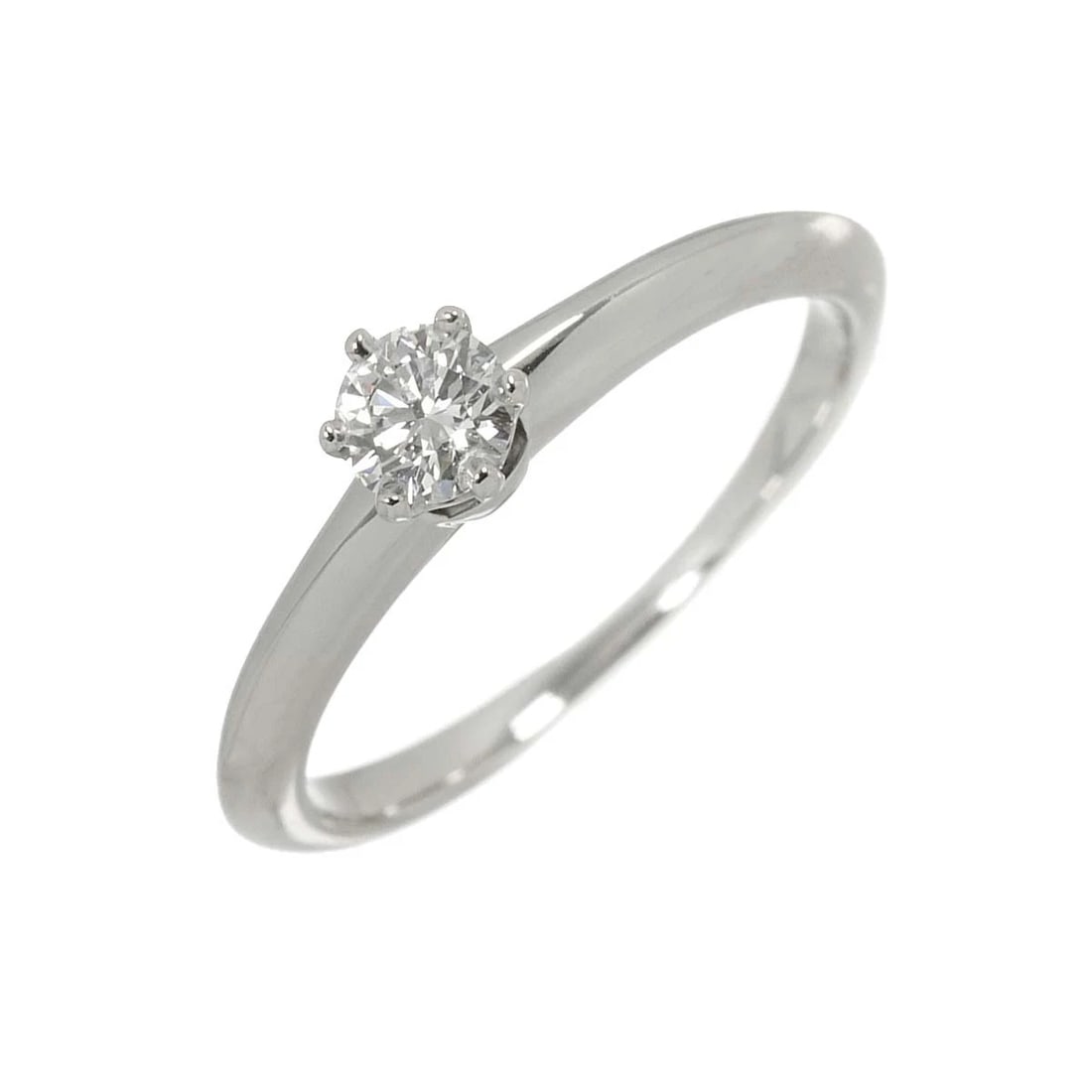 TIFFANY CO. DIAMOND RING: TIFFANY Co. Diamond Ring Brand: TIFFANY Co. Type: Ring Material: Pt, Main Stone/Creation Natural Color: Platinum Size: 5-5.25 (US) Accessories: None Accessories Notice: When purchasing pre