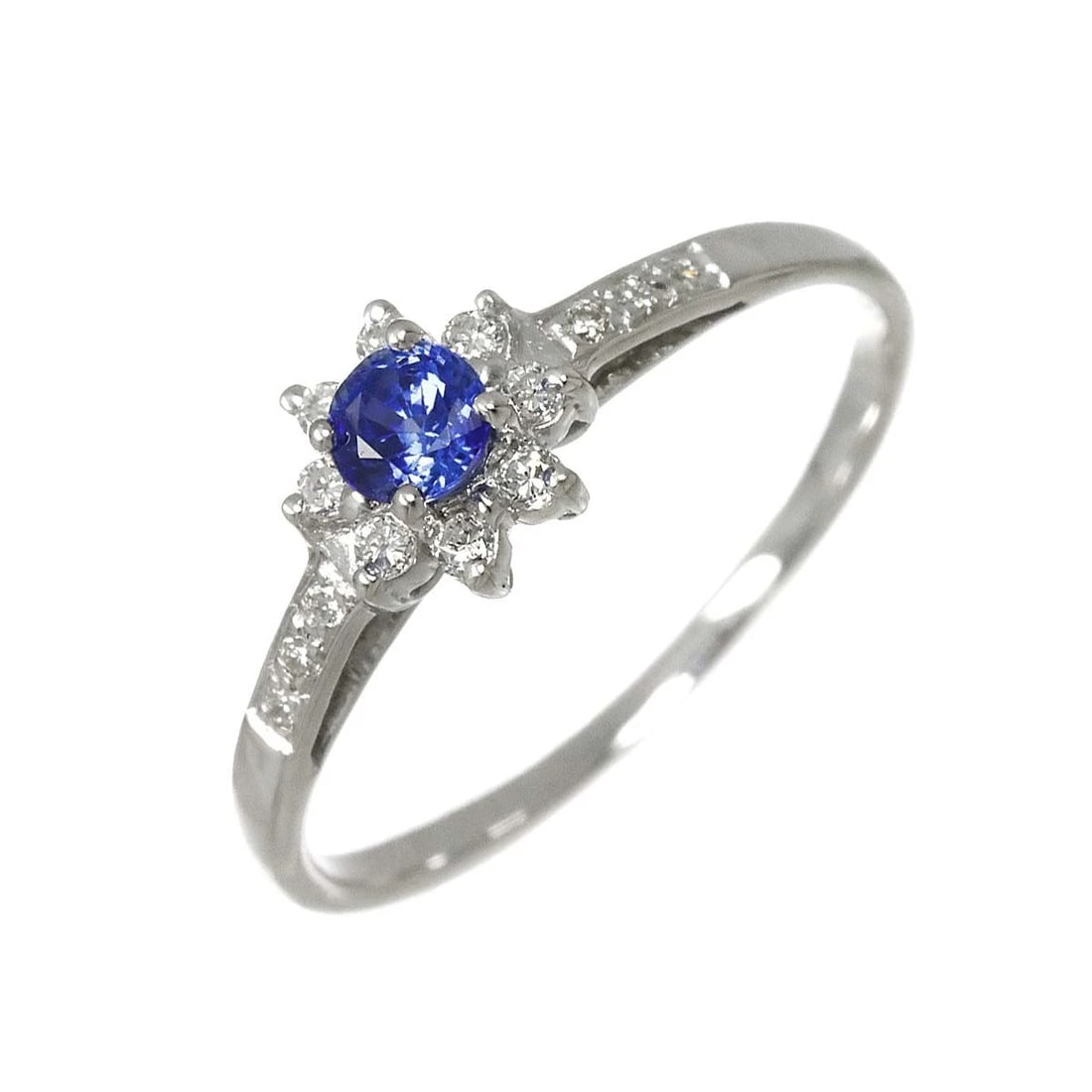 SAPPHIRE DIAMOND RING 18K WG: Sapphire Diamond Ring 18K WG Brand: Unbranded Type: Ring Material: 750 White Gold, Main Stone/Creation Sapphire Color: White Gold Size: 6.25-6.5 (US) Accessories: None Accessories Notice: