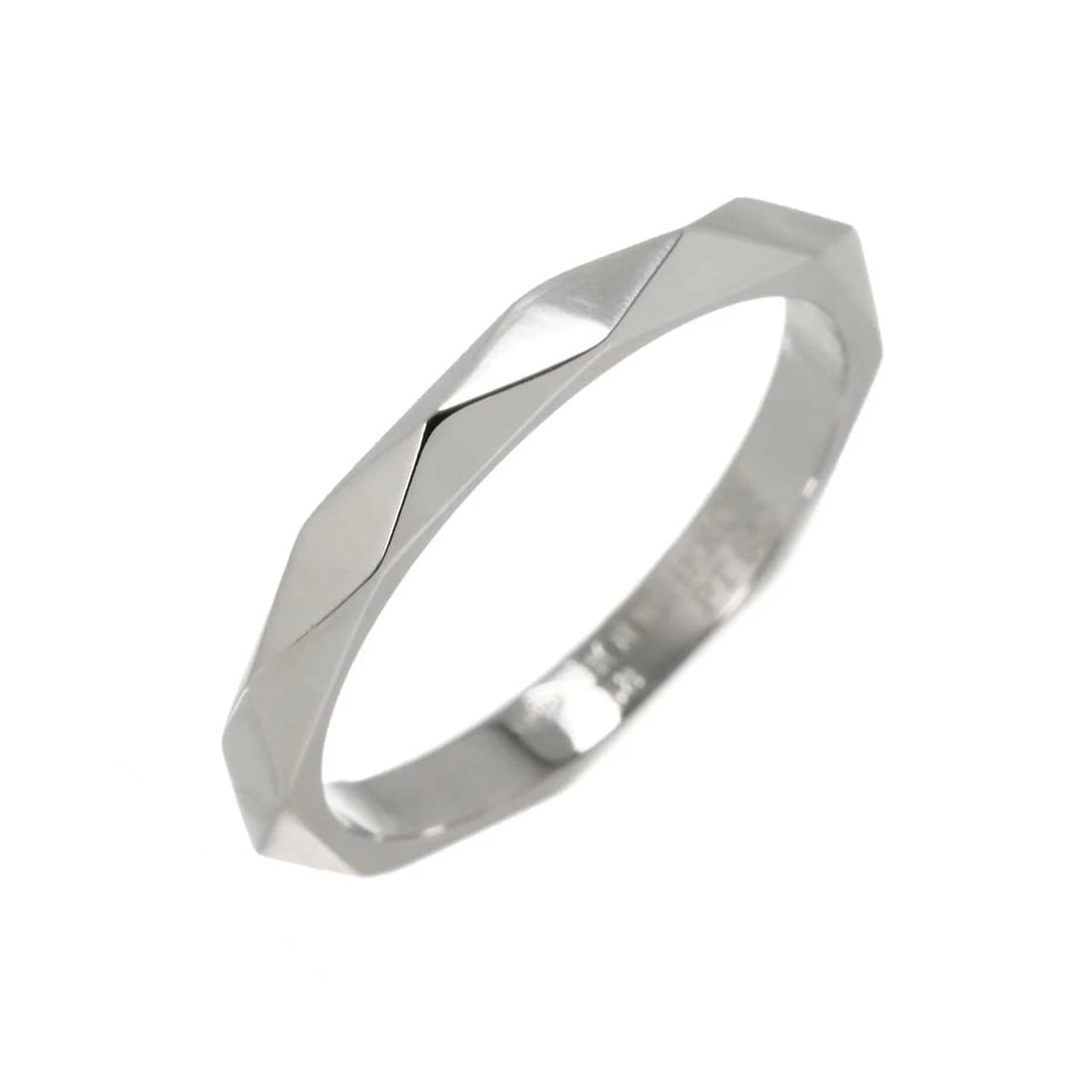 BOUCHERON FACET MM RING PT PLATINUM: BOUCHERON Facet MM Ring Pt Platinum Brand: BOUCHERON Type: Ring Material: Pt, Color: Platinum Size: 8.25 (US) Accessories: None Accessories Notice: When purchasing pre-owned goods, please