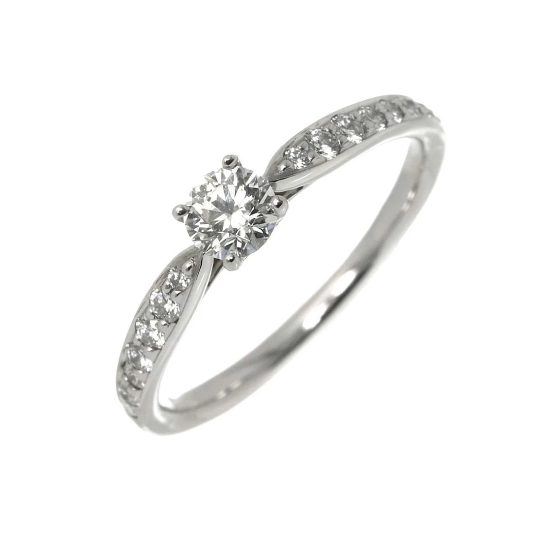 TIFFANY CO. HARMONY DIAMOND RING: TIFFANY Co. Harmony Diamond Ring Brand: TIFFANY Co. Type: Ring Material: Pt, Main Stone/Creation Natural Color: Platinum Size: 5.25-5.5 (US) Accessories: None Accessories Notice: When purc