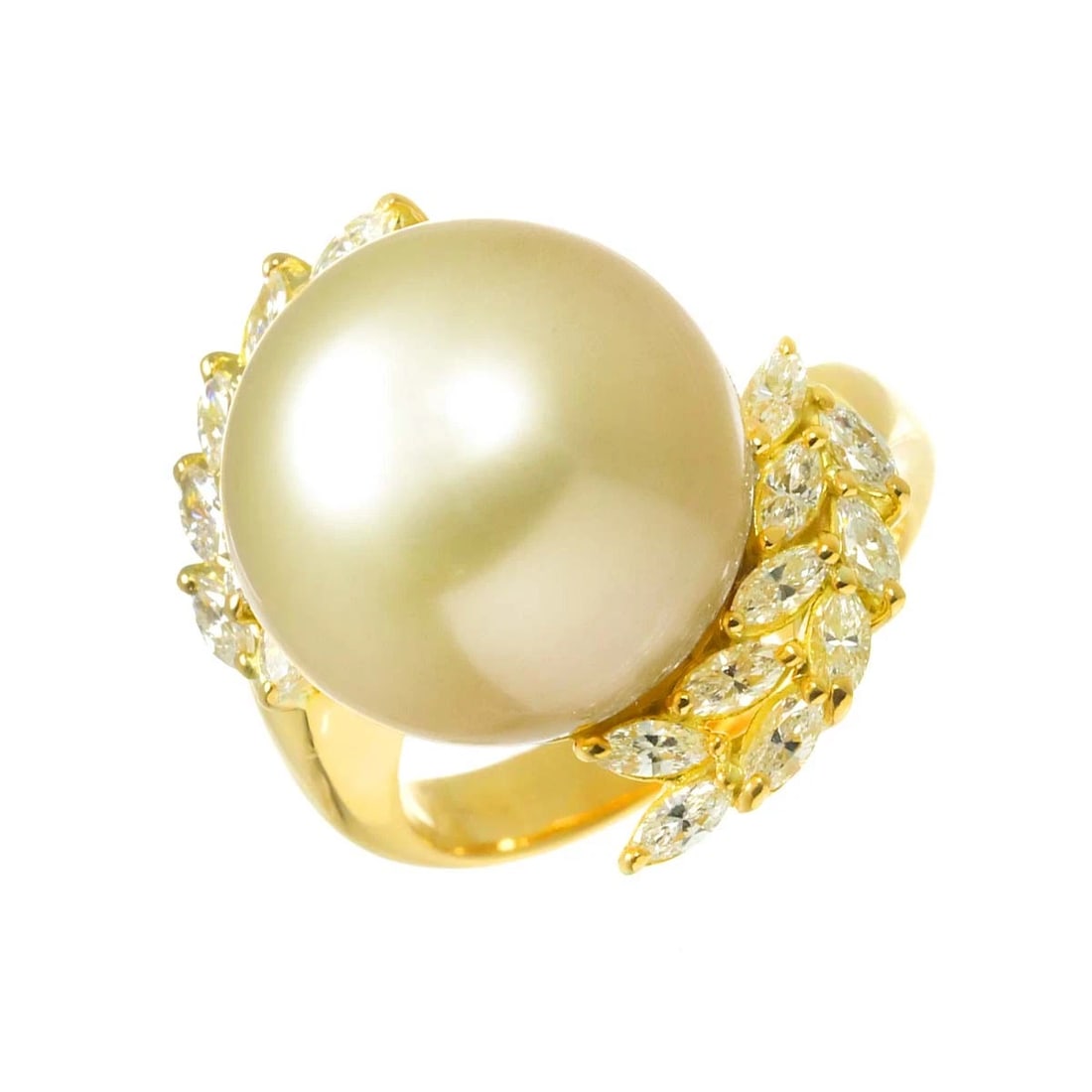 SOUTH SEA PEARL DIAMOND RING 18K (1 of 6)