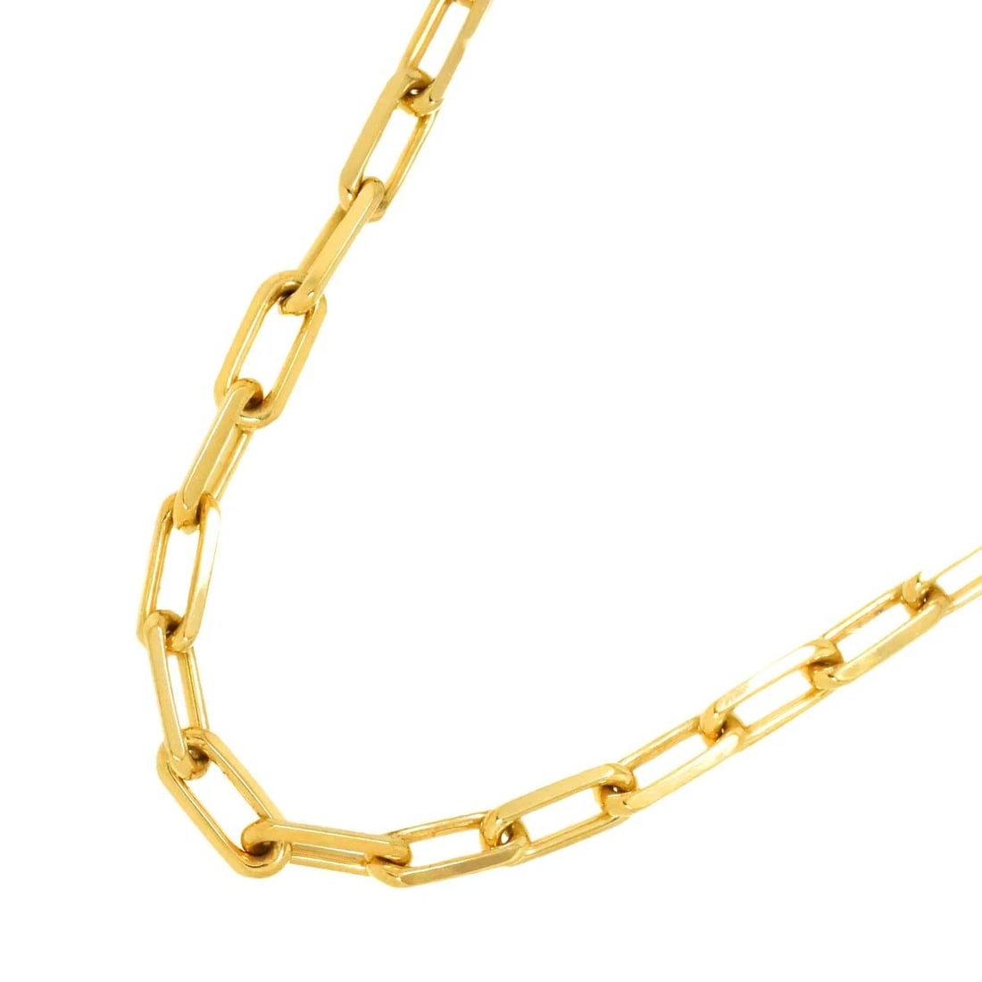 CARTIER CHAIN NECKLACE 18K YG YELLOW GOLD: Cartier Chain Necklace 18K YG Yellow Gold Brand: Cartier Type: Necklace Material: 750 Yellow gold, Color: Yellow Gold Size: internal circumference of the chain:22.1inch Chain:(Width)5.6mm 