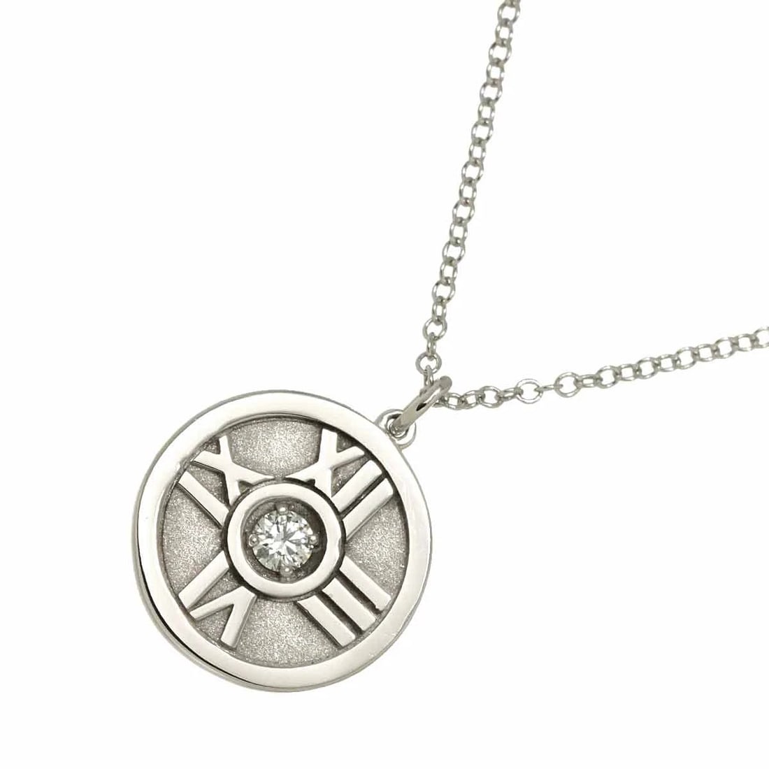 TIFFANY CO. ATLAS DIAMOND NECKLACE 18K WHITE GOLD: TIFFANY Co. Atlas Diamond Necklace 18K White Gold Brand: TIFFANY Co. Type: Necklace Material: 750 White Gold, Main Stone/Creation Natural Color: White Gold Size: internal circumference of the