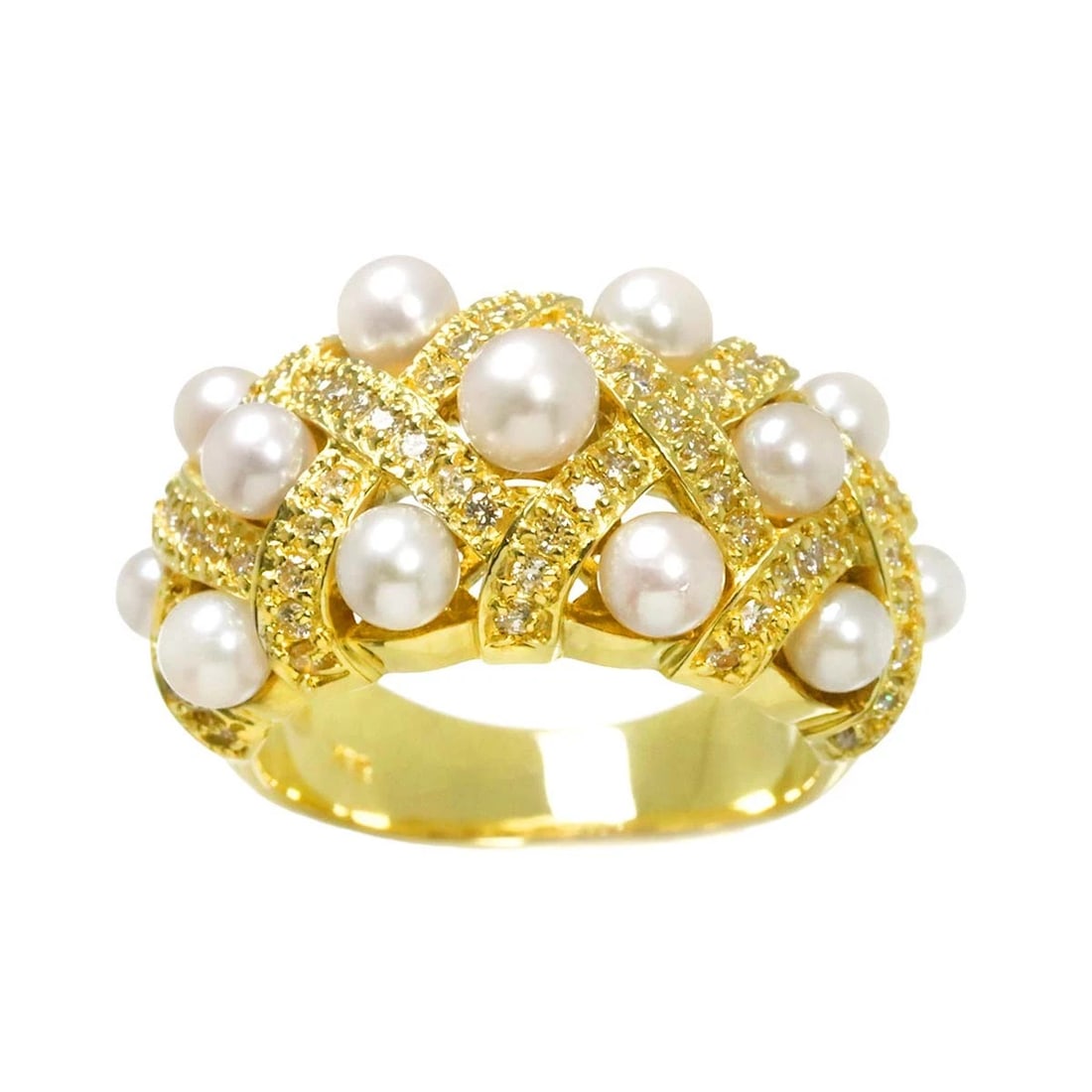 AKOYA PEARL DIAMOND RING - 2