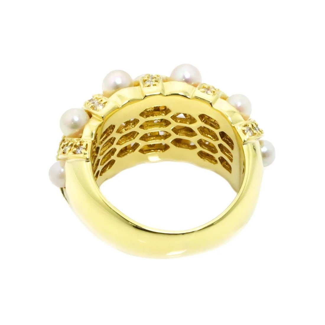 AKOYA PEARL DIAMOND RING - 5