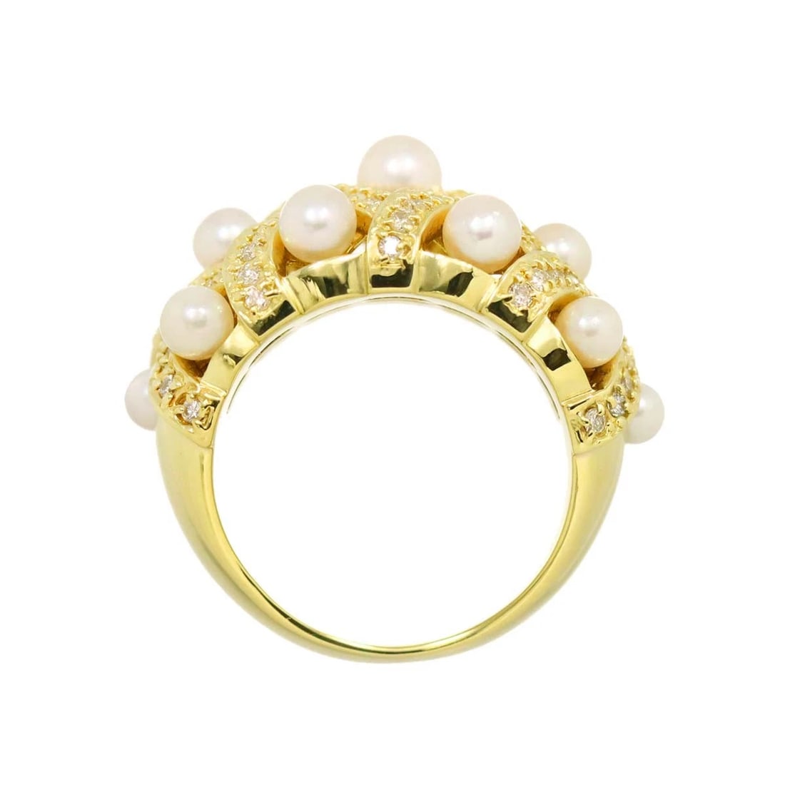AKOYA PEARL DIAMOND RING - 6