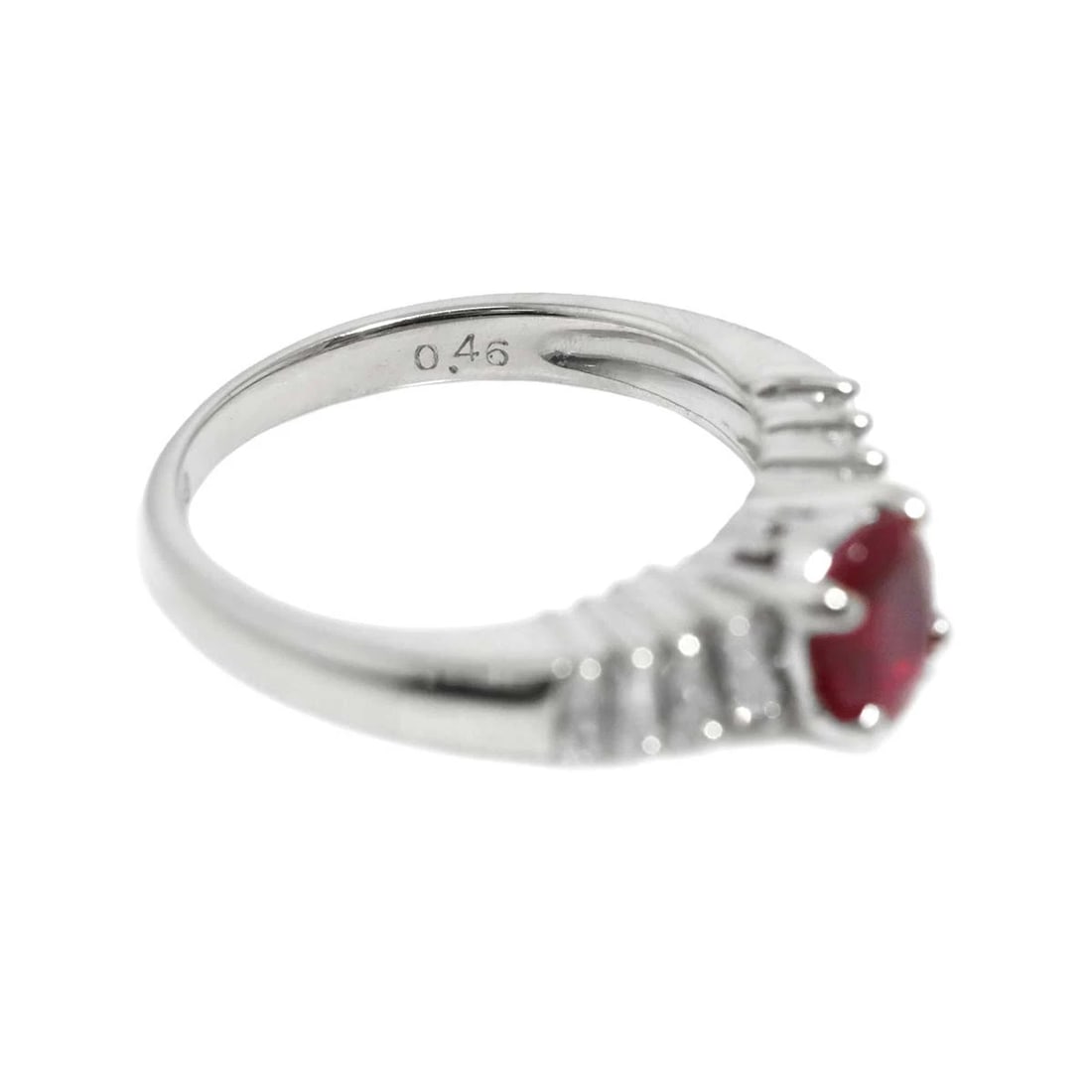 TASAKI RUBY DIAMOND RING PT - 4