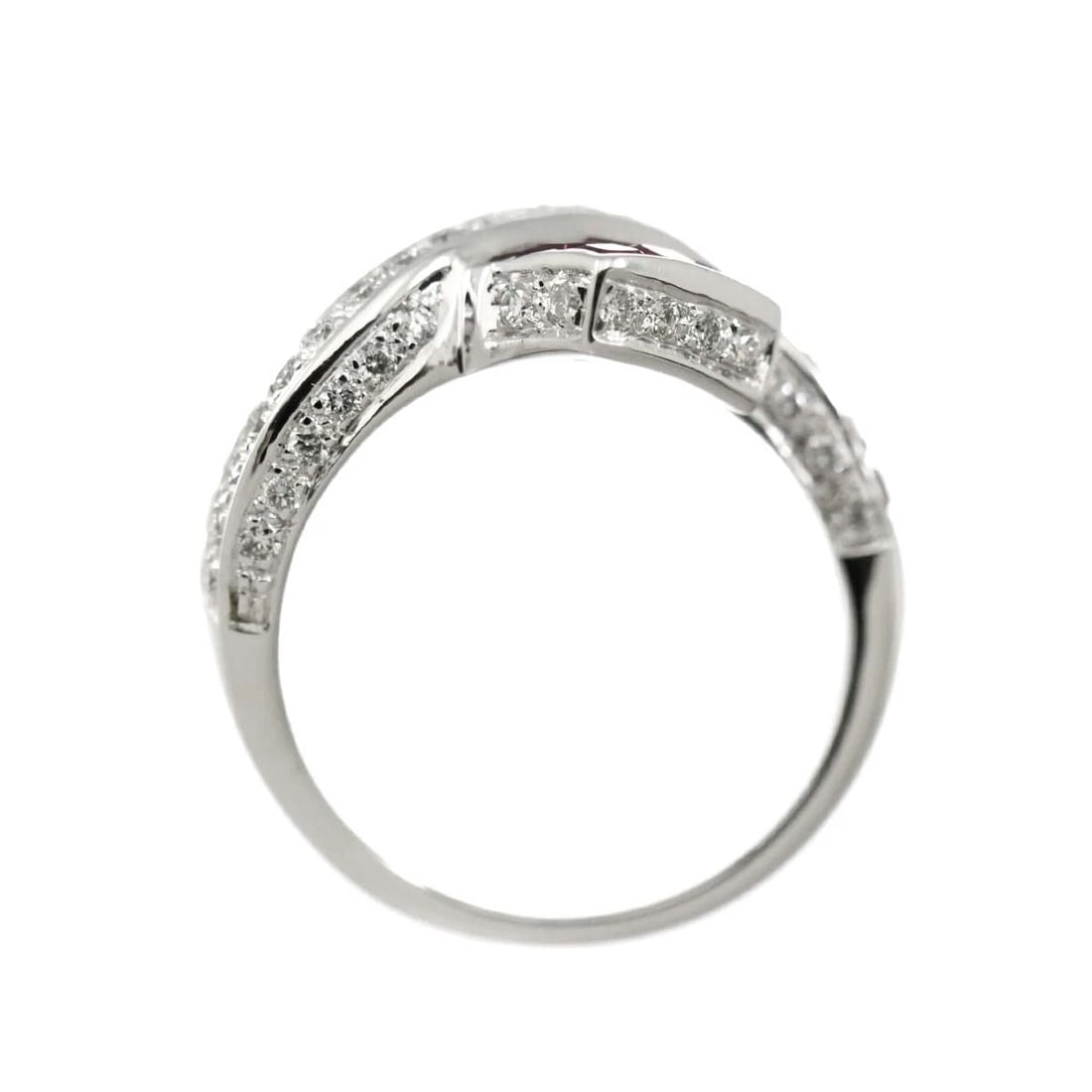 RUBY DIAMOND RING 18K WG - 5