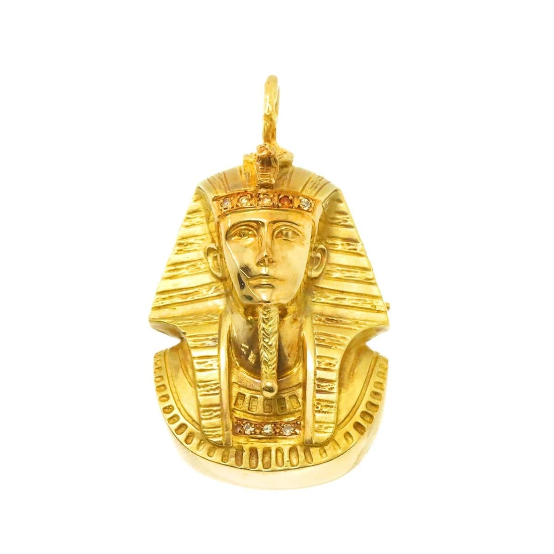 DIAMOND BROOCH PENDANT 18K: Diamond Brooch Pendant 18K Brand: Unbranded Type: Brooch Material: 750 Yellow gold, Color: Gold Size: W 25.3 X H 43.6mm Thickness:12.2mm bail:(inside dimension) W 5.3 X H 7.1mm Accessories: