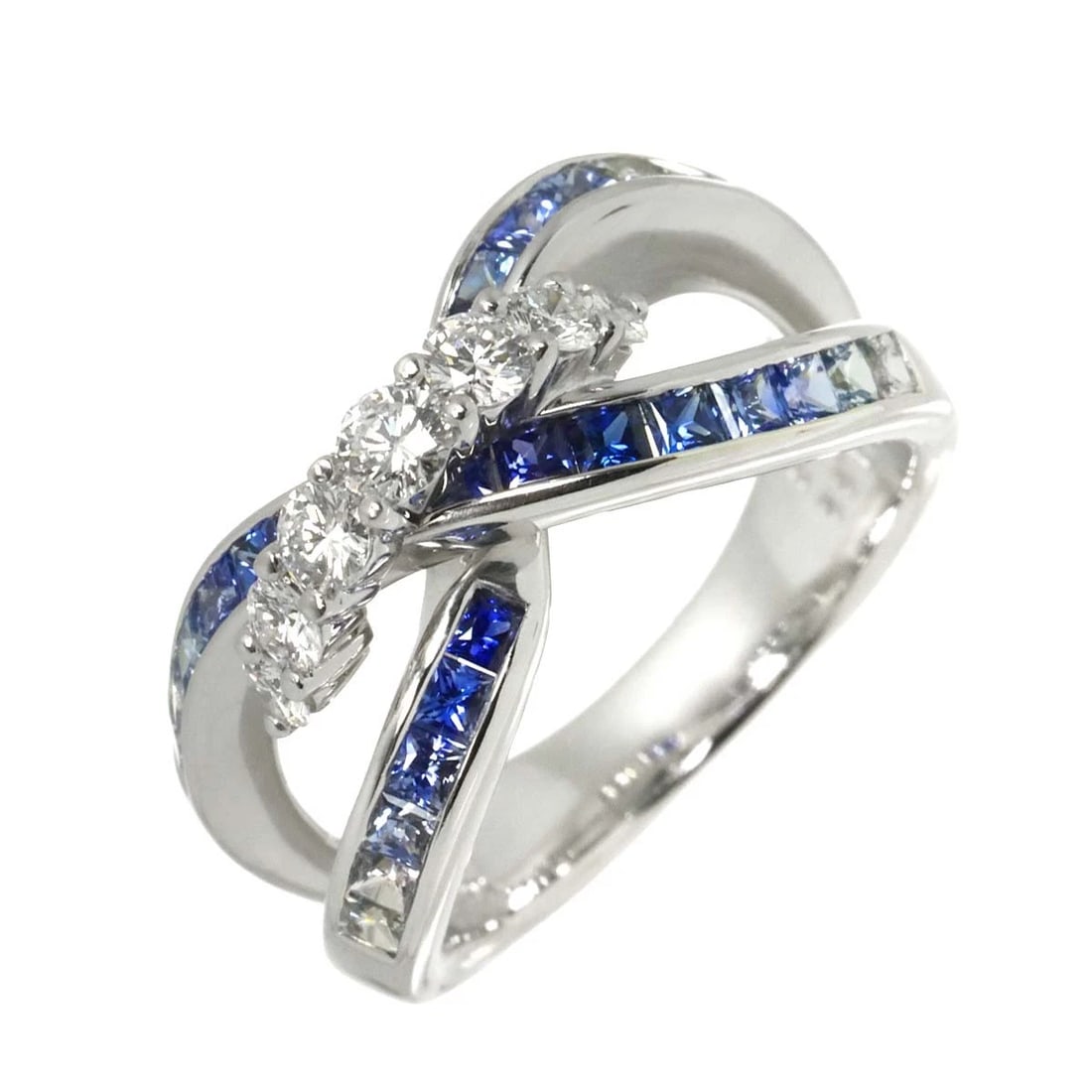 JENNET SAPPHIRE DIAMOND RING: Jennet Sapphire Diamond Ring Brand: Jeunet Type: Ring Material: 750 White Gold, Main Stone/Creation Sapphire Color: White Gold Size: 6 (US) Accessories: None Accessories Notice: When