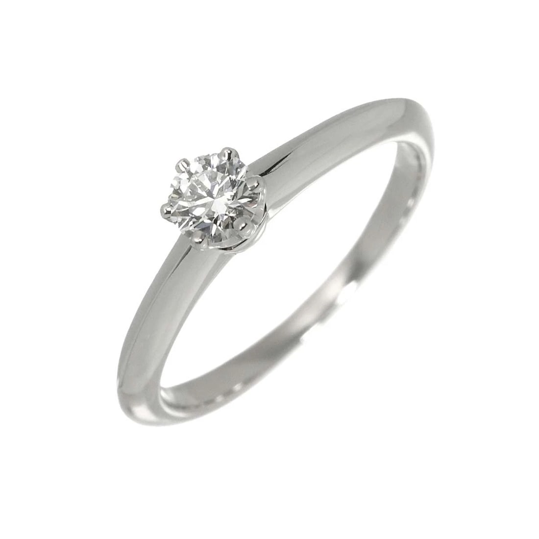 TIFFANY CO. DIAMOND RING: TIFFANY Co. Diamond Ring Brand: TIFFANY Co. Type: Ring Material: Pt, Main Stone/Creation Natural Color: Platinum Size: 4.75-5 (US) Accessories: None Accessories Notice: When purchasing pre