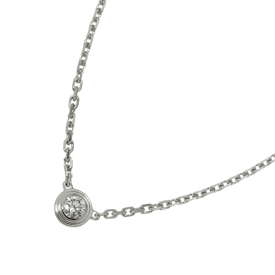 CARTIER D AMOUR XS NECKLACE DIAMOND NECKLACE: Cartier d Amour XS Necklace Diamond Necklace Brand: Cartier Type: Necklace Material: 750 White Gold, Main Stone/Creation Natural Color: White Gold Size: internal circumference of the