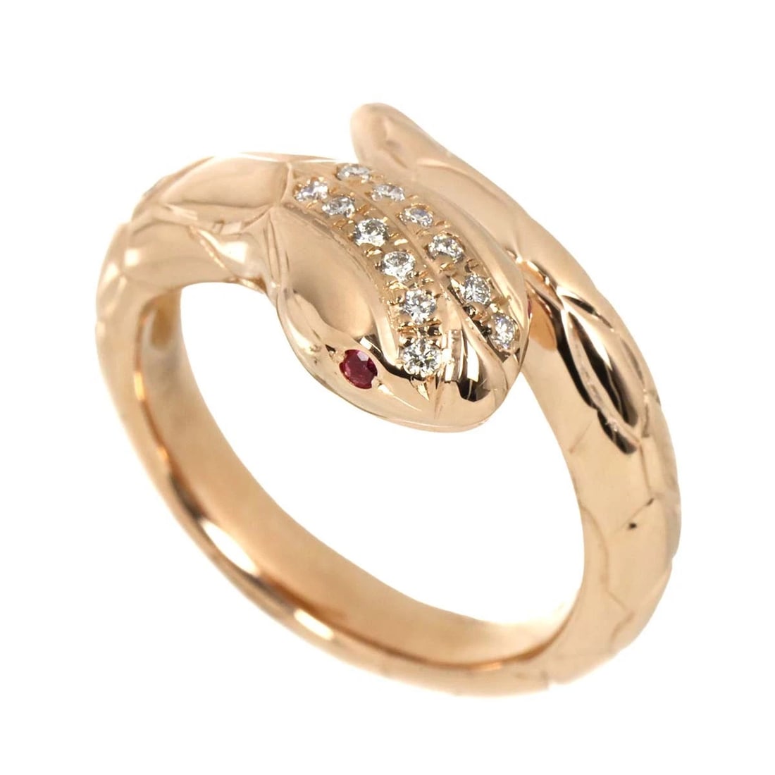 DIAMOND RUBY RING 18K PG PINK GOLD - 3