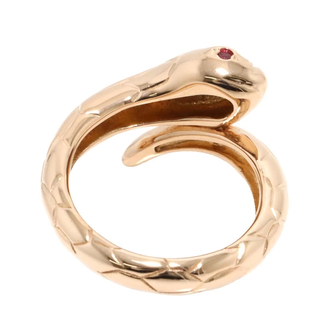 DIAMOND RUBY RING 18K PG PINK GOLD - 5