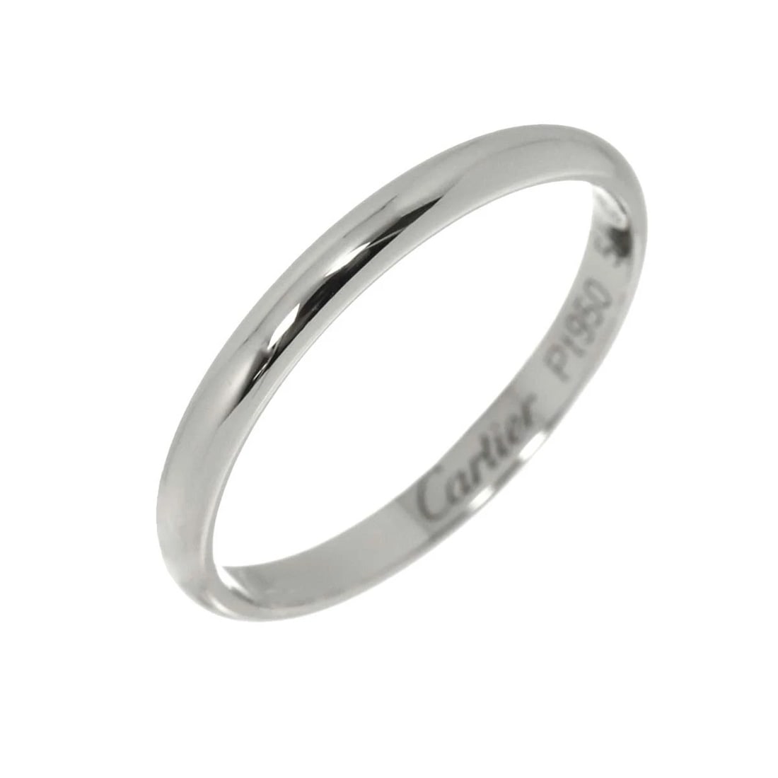 CARTIER CLASSIC RING PLATINUM: Cartier Classic Ring Platinum Brand: Cartier Type: Ring Material: Pt, Color: Platinum Size: 6.75 (US) Accessories: None Accessories Notice: When purchasing pre-owned goods, please refer to
