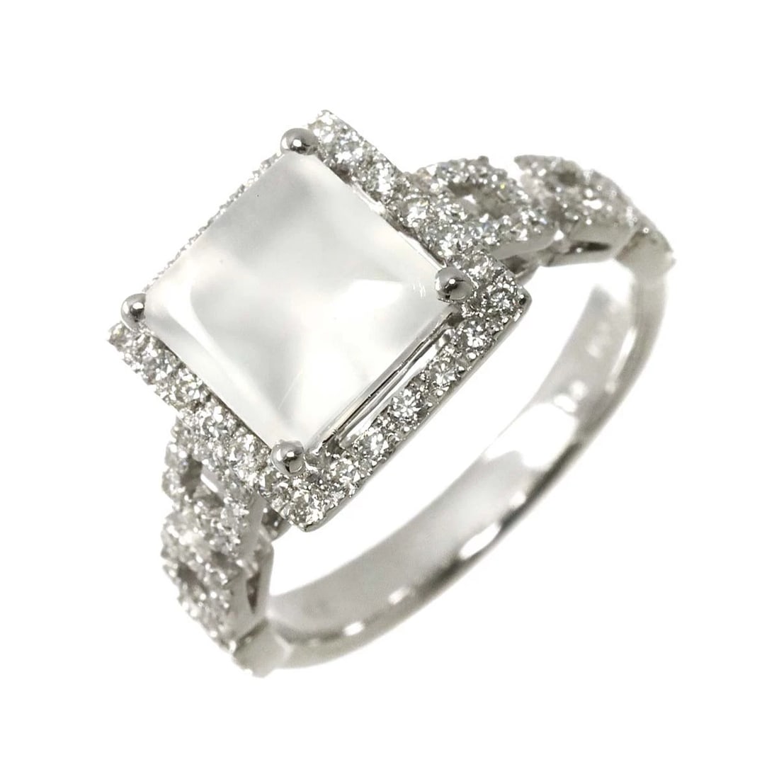 FELSPAR DIAMOND RING 18K K18: Felspar Diamond Ring 18K K18 Brand: Unbranded Type: Ring Material: 750 White Gold, Main Stone/Creation Natural Color: White Gold Size: 6 (US) Accessories: None Accessories Notice: When