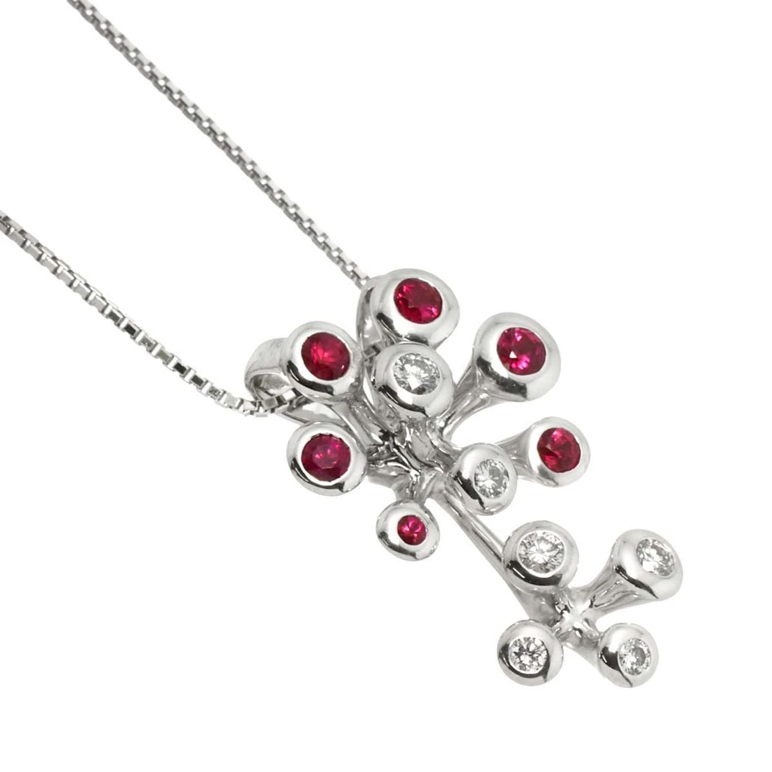 RUBY DIAMOND NECKLACE 18K - 3