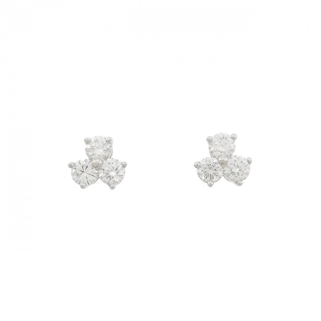 TIFFANY & CO. ARIA EARRINGS: Tiffany & Co. Aria Earrings Brand: Tiffany Type: Earrings Material: Platinum 950, Main Stone/Creation Natural Color: Platinum Size: ActualSize HxW: 6.1mmx6.7mm Accessories: None Accessories