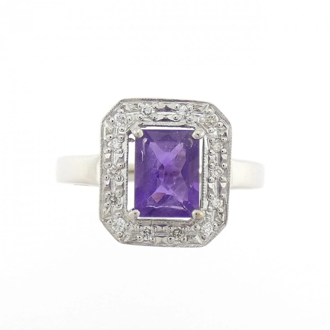 K18WG AMETHYST RING - 2