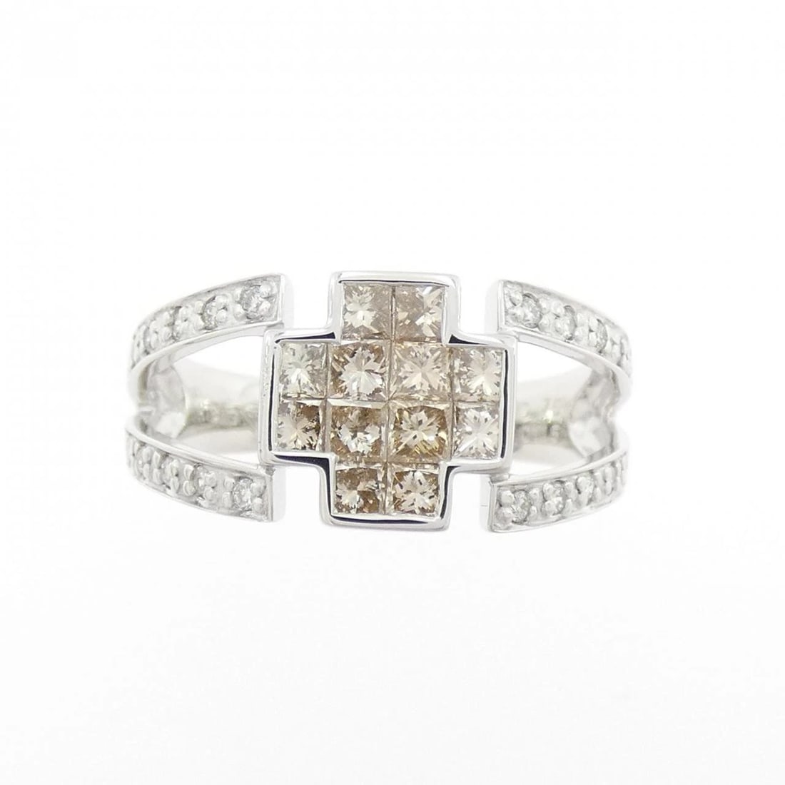 K18WG DIAMOND RING - 2
