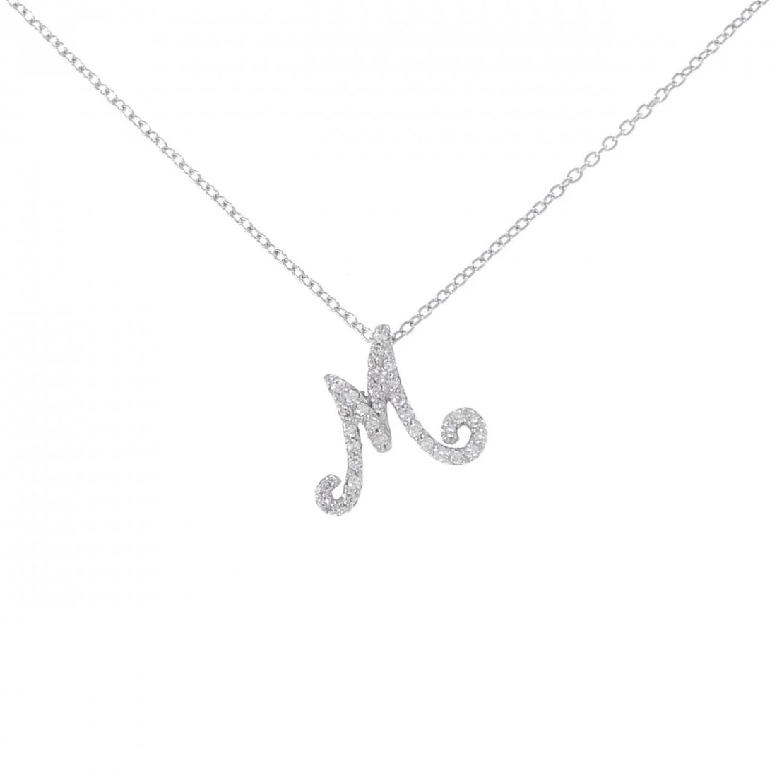 PONTE VECCHIO DIAMOND NECKLACE: Ponte Vecchio Diamond Necklace Brand: Ponte Vecchio Type: Necklace Material: K18 White Gold, Main Stone/Creation Natural Color: White Gold Size: 36 40cm, ActualSize Pendant top H x W: