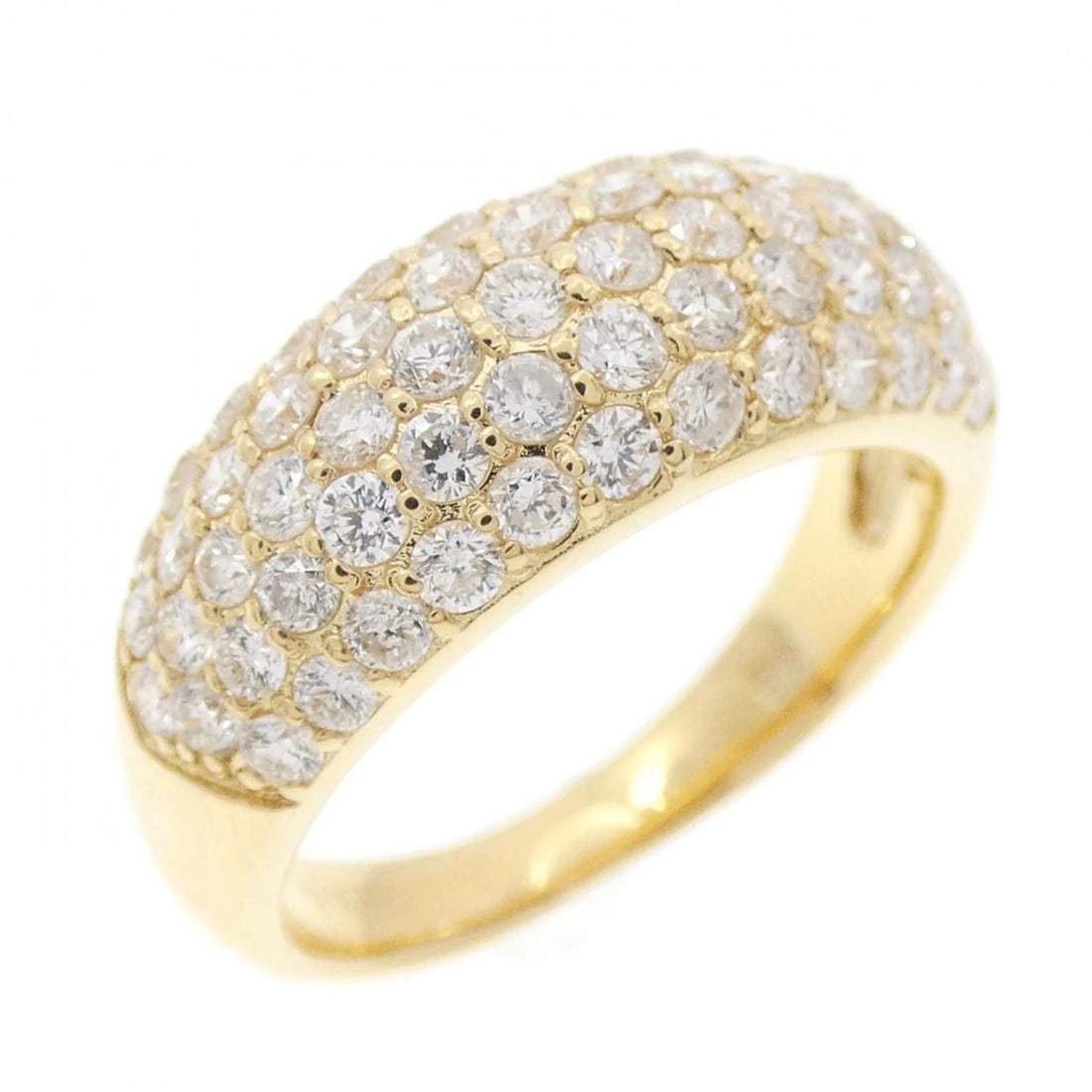 K18YG DIAMOND RING: K18YG Diamond Ring Brand: Unbranded Type: Ring Material: K18 Yellow Gold, Main Stone/Creation Natural Color: yellow gold Size: 5US Accessories: None Accessories Notice: When purchasing pre