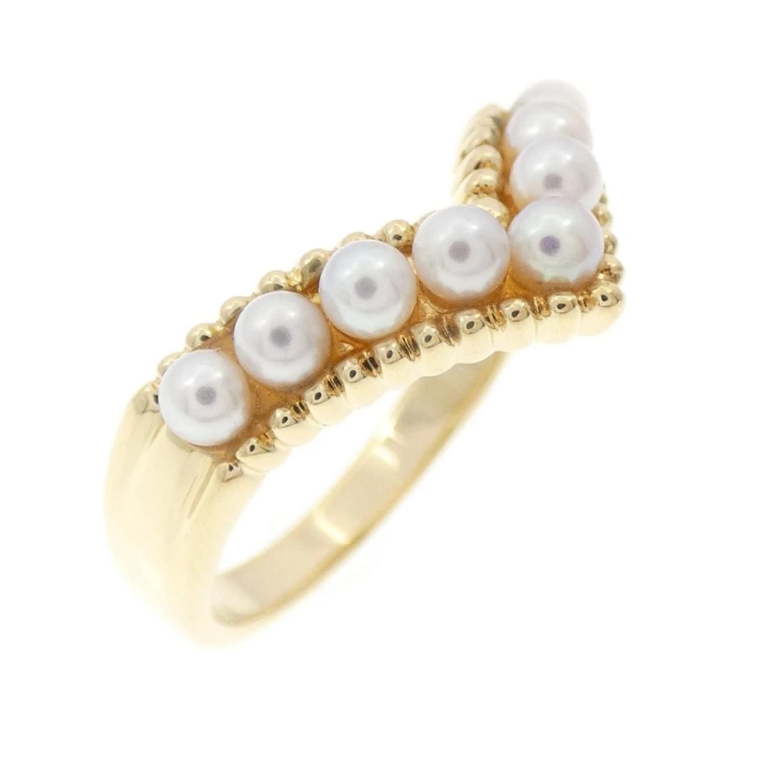 K18YG AKOYA PEARL RING: K18YG Akoya Pearl Ring Brand: Unbranded Type: Ring Material: K18 Yellow Gold, Main Stone/Creation Akoya Pearl Color: Yellow Gold Size: 5.5 (US size) Accessories: None Accessories Notice: When