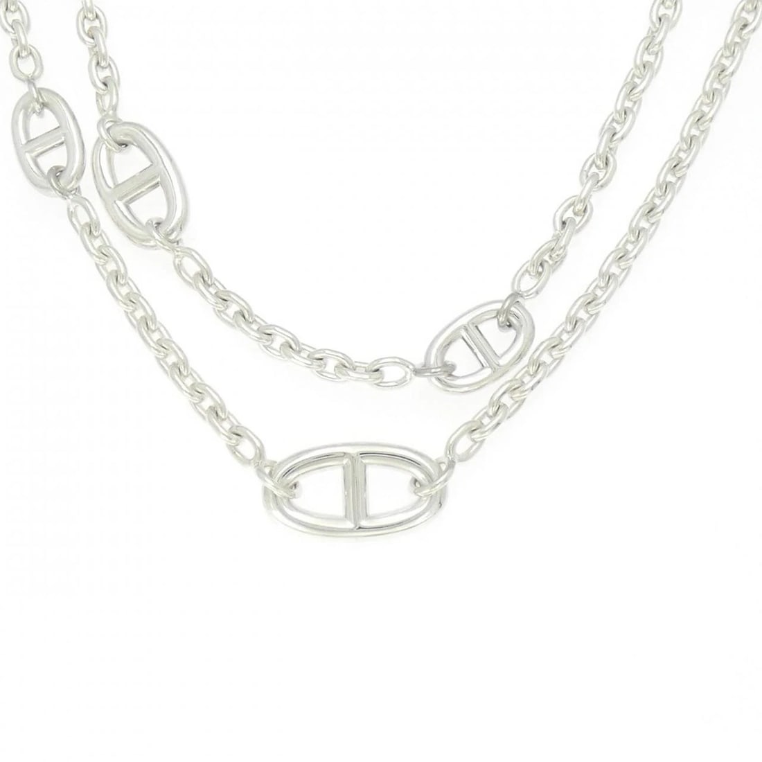 HERMES FARANDOLE NECKLACE: HERMES Farandole Necklace Brand: HERMES Type: Necklace Material: 925 Silver, Color: Silver Size: 121cm,ActualSize Motif Max. W: 13.9mm Chain Max. W: 4.0mm Accessories: None Accessories