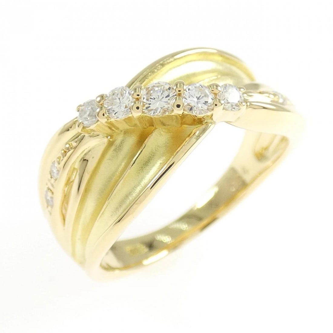 K18YG DIAMOND RING: K18YG Diamond Ring Brand: Unbranded Type: Ring Material: K18 Yellow Gold, Main Stone/Creation Natural Color: yellow gold Size: 7US Accessories: None Accessories Notice: When purchasing pre