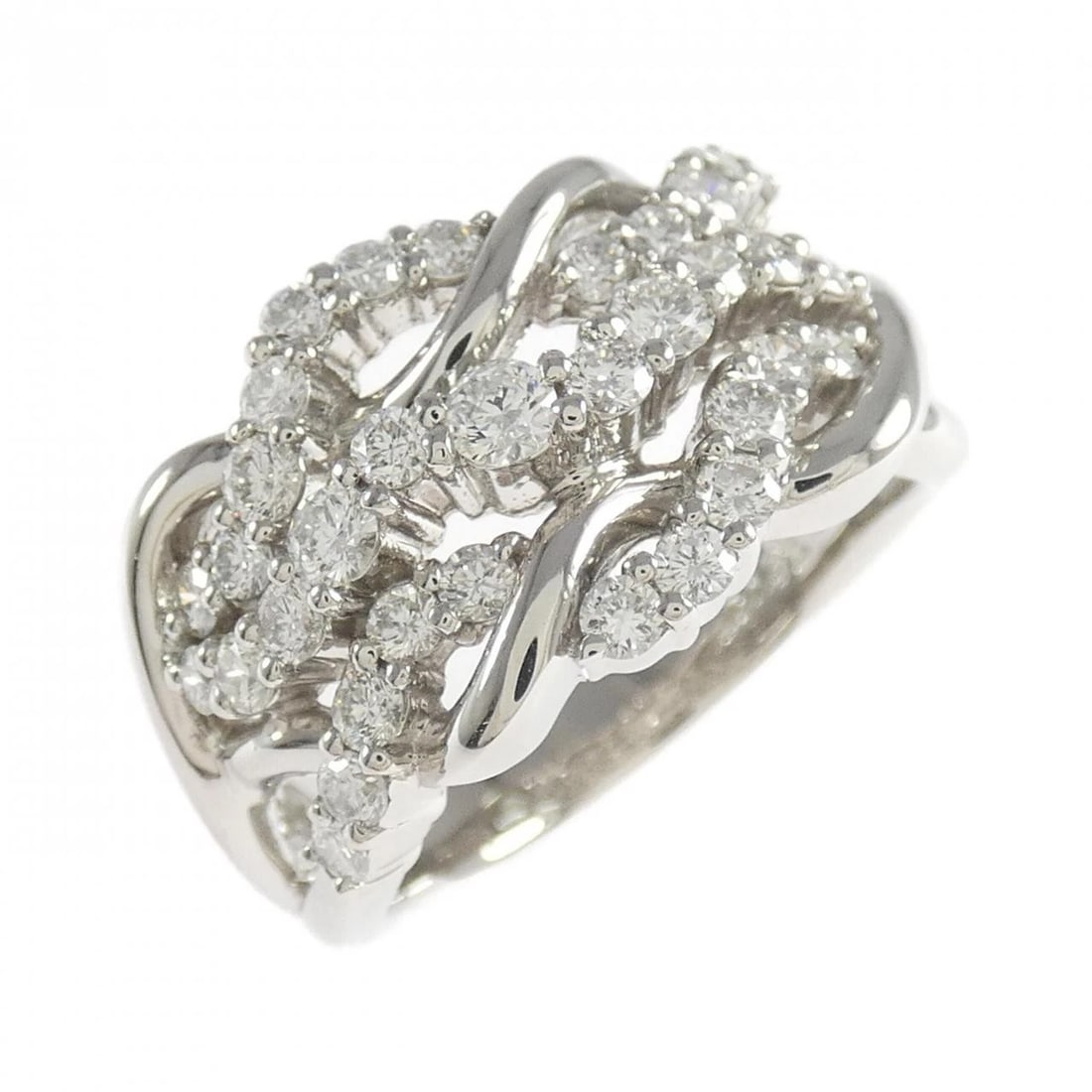 PT900 DIAMOND RING: PT900 Diamond Ring Brand: Unbranded Type: Ring Material: Platinum 900, Main Stone/Creation Natural Color: Silver Size: 7-7.5 (US size) Accessories: None Accessories Notice: When purchasing