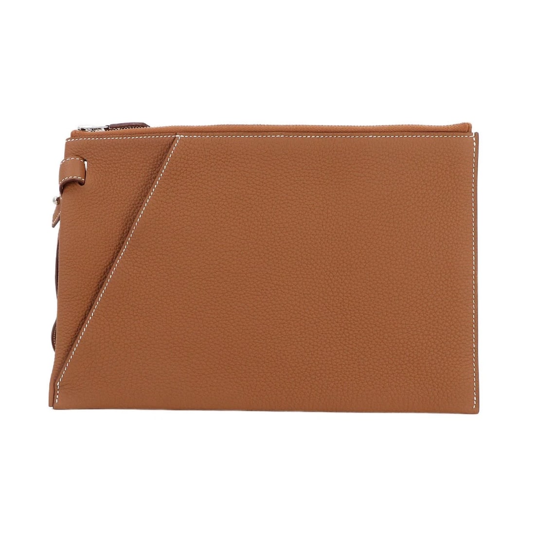 HERMES CABA VERTIGE CLUTCH BAG TOGO GOLD BROWN PURSE CLUTCH BAG (1 of 5)