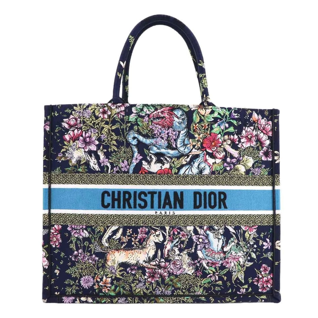 CHRISTIAN DIOR D-CONSTELLATION BOOK TOTE LARGE BAG CANVAS MULTICOLOR TOTE BAG: Christian Dior D-Constellation Book Tote Large Bag Canvas Multicolor Tote Bag Brand: Christian Dior Type: Tote Bag Material: Canvas Color: Navy , Multi color Size: W 16.73 inch, H 13.39 inch,