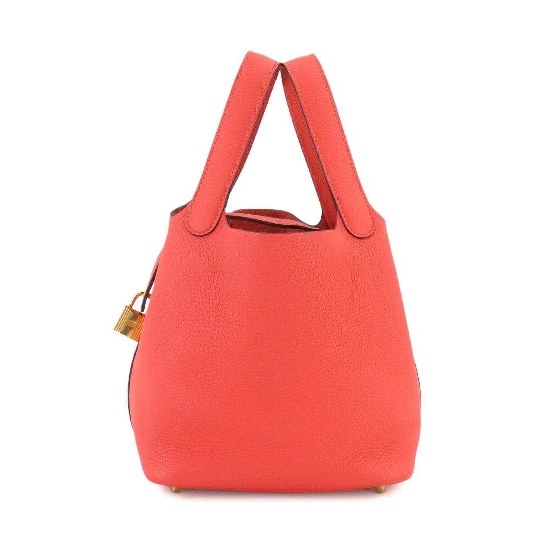 HERMES PICOTIN LOCK PM HAND BAG TAURILLON CLEMENCE ROUGE PIVOINE HAND BAG: HERMES Picotin Lock PM Hand Bag Taurillon Clemence Rouge pivoine Hand Bag Brand: HERMES Type: Hand Bag Material: Taurillon Clemence Color: Rouge pivoine Size: W 7.28 inch, H 7.09 inch, D 5.31