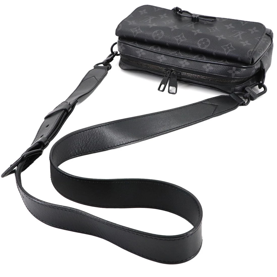 LOUIS VUITTON MONOGRAM ECLIPSE STEAMER SHOULDER BAG - 5