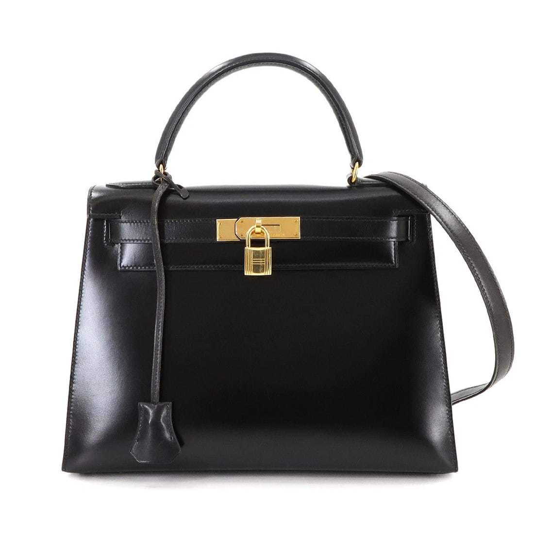 HERMES KELLY 28 BOX CARF BLACK 2WAY HAND SHOULDER BAG PURSE HAND BAG / SHOULDER BAG: HERMES Kelly 28 Box carf Black 2way Hand Shoulder Bag Purse Hand Bag / Shoulder Bag Brand: HERMES Type: Hand Bag / Shoulder Bag Material: Box carf Color: Black Size: W 11.42 inch, H 8.27 inch, D 4