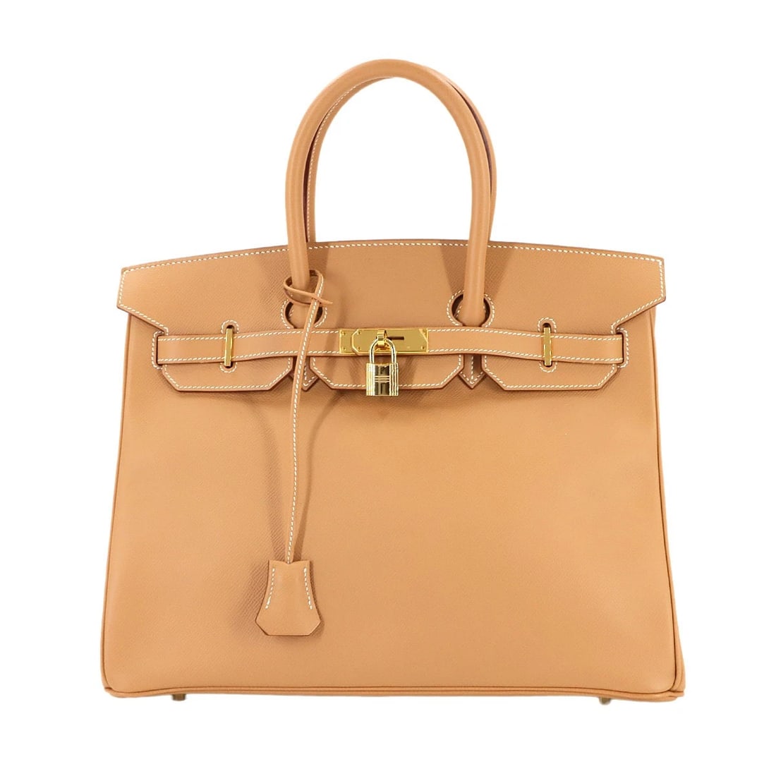 HERMES BIRKIN 35 COUCHEVEL EPSOM NATURAL HAND BAG BROWN PURSE HAND BAG (1 of 9)