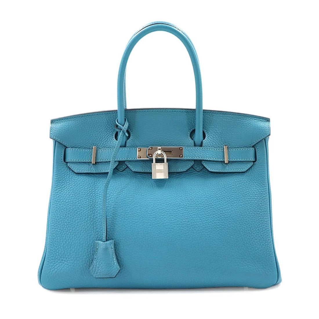 HERMES BIRKIN 30 TOGO TURQUOISE HAND BAG PURSE BLUE HAND BAG: HERMES Birkin 30 Togo Turquoise Hand Bag Purse Blue Hand Bag Brand: HERMES Type: Hand Bag Material: Togo Color: Turquoise Size: W 11.81 inch, H 9.65 inch, D 6.30 inch Handle 11inch (28cm) Accesso