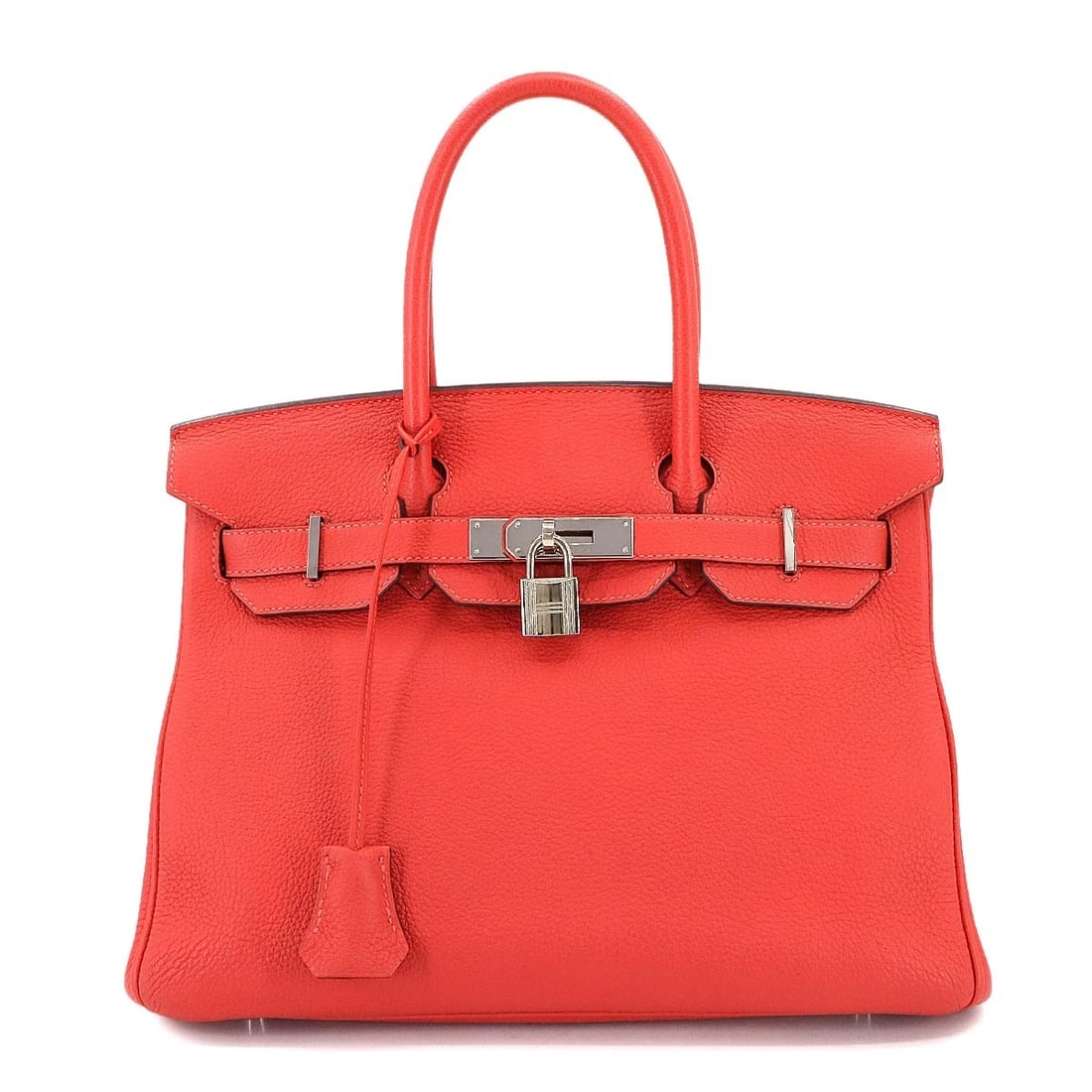 HERMES BIRKIN 30 VEAU TOGO ROUGE PIVOINE HAND BAG HAND BAG (1 of 8)