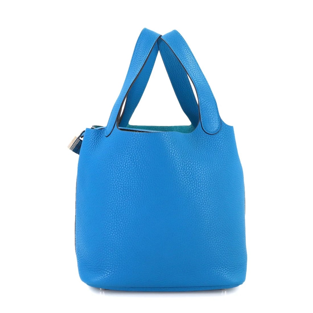 HERMES PICOTIN LOCK MM HAND BAG TAURILLON CLEMENCE BLUE ZANZIBAR HAND BAG (1 of 6)