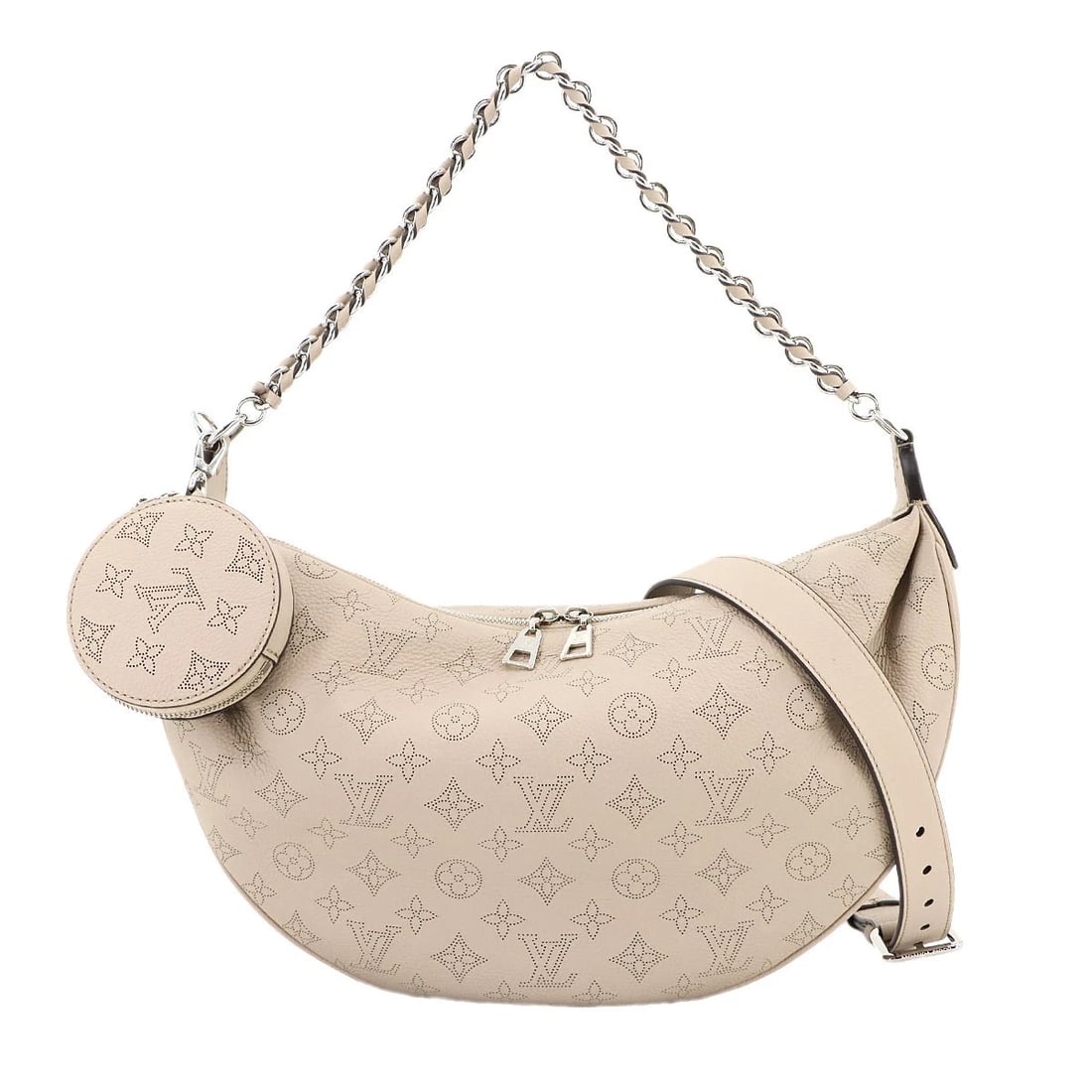 LOUIS VUITTON MAHINA BAIA MM SHOULDER BAG GALET SHOULDER BAG (1 of 5)