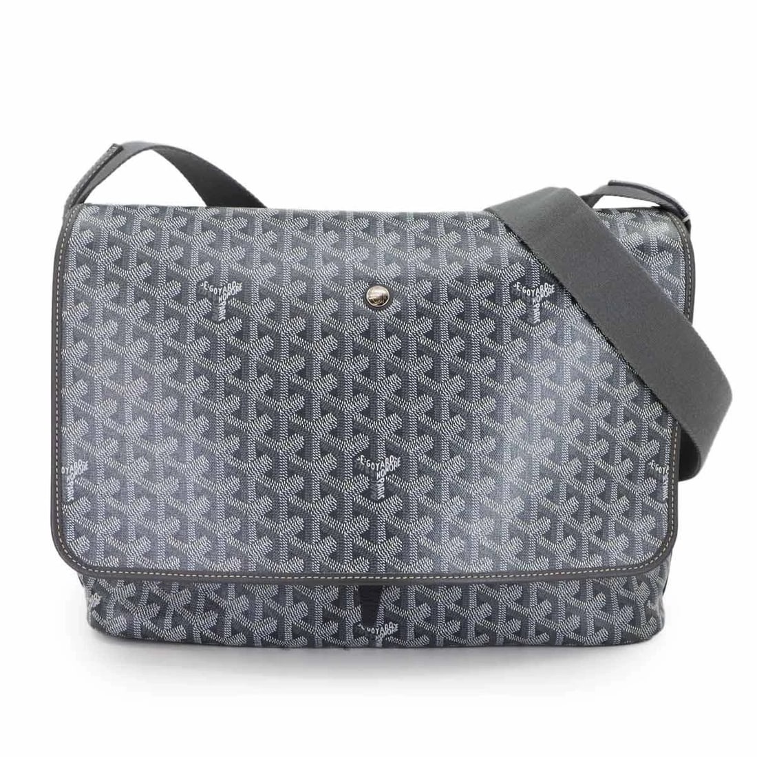 GOYARD CAPETIEN MM SHOULDER BAG PVC LEATHER GRAY SHOULDER BAG: GOYARD Capetien MM Shoulder Bag PVC Leather Gray Shoulder Bag Brand: GOYARD Type: Shoulder Bag Material: PVC Leather Color: Gray Size: W 13.58 inch, H 10.63 inch, D 5.12 inch Accessories: None